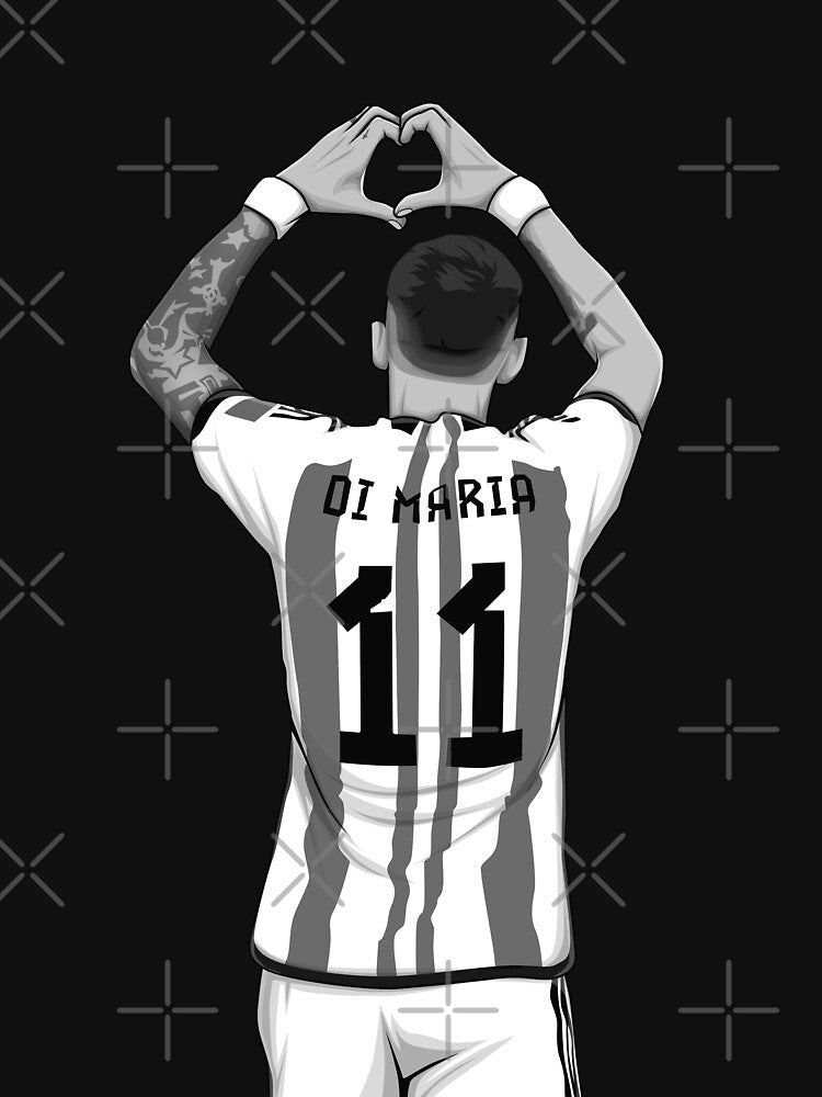 Angel Di Maria Black and White Version by Aldduardo