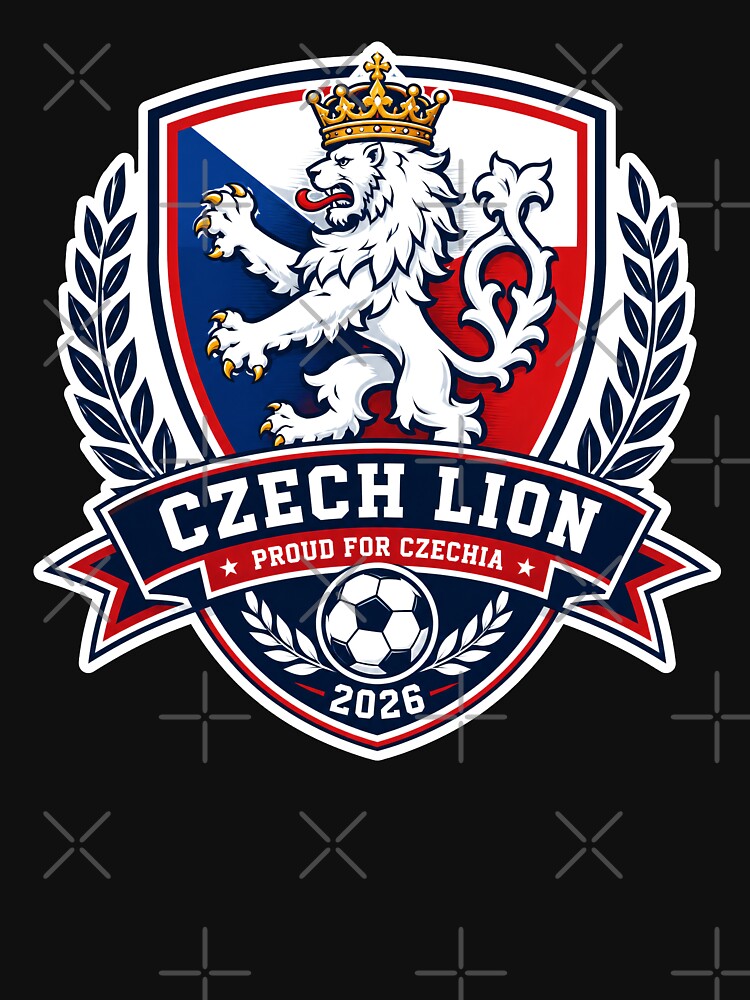 Czechia 2026 Lion Football Crest by RedCircleArt