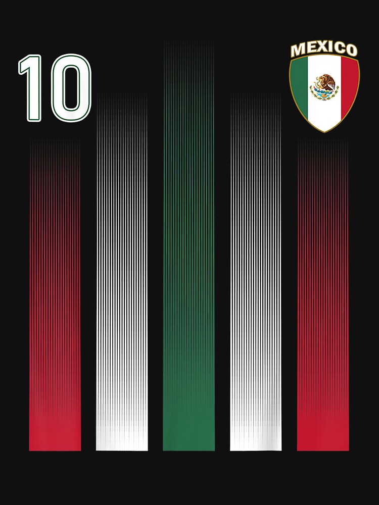 Mexico Soccer Jersey Mexico 10 Soccer Football Fan T-Shirt by Francois-Lemann