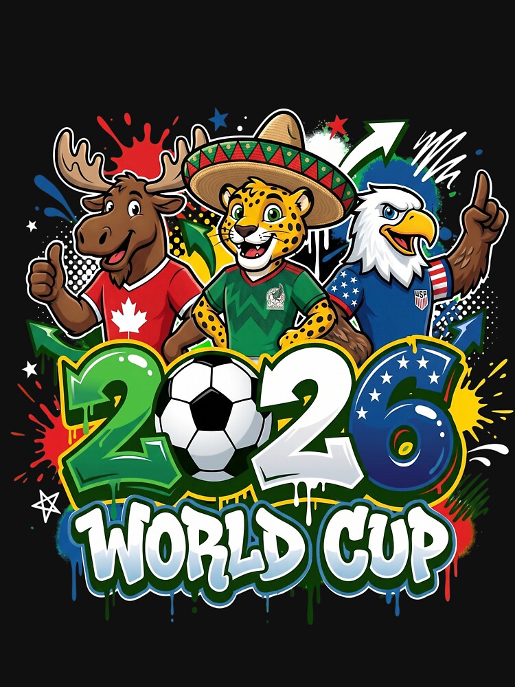 2026 Soccer Event Urban Graffiti Mascot Paint Splatter Design by DamianRoy88