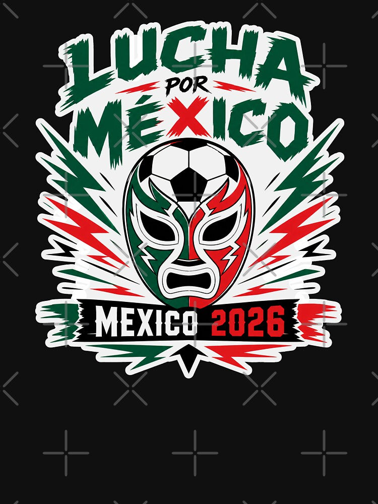 Mexico 2026 Lucha Football Design by RedCircleArt