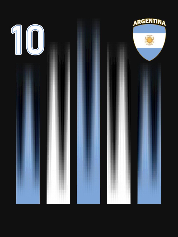 Argentinaian Jersey Argentina Soccer Jersey 10 Football Fan T-Shirt by Knight-Saverin