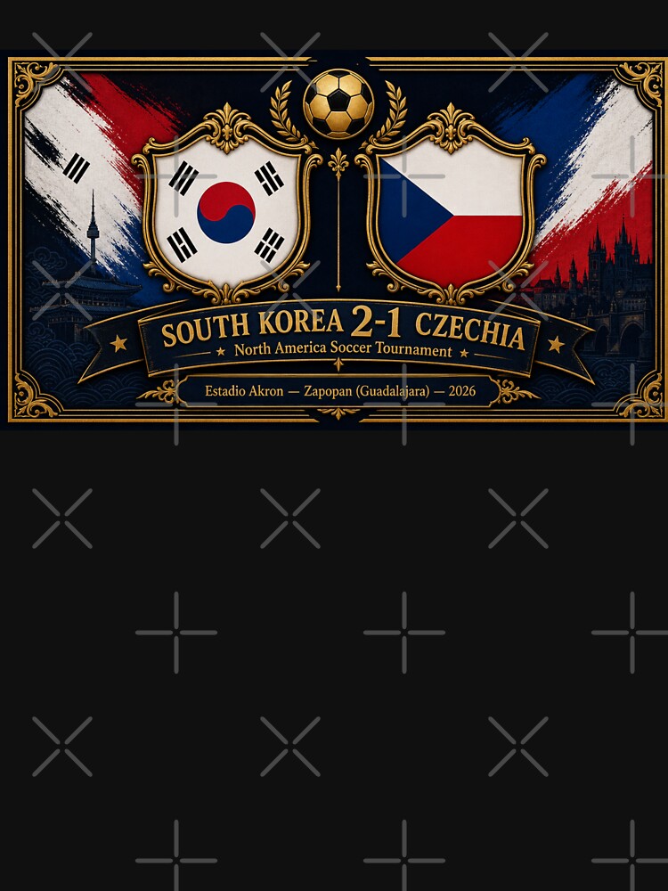 Elegant Oil Artwork of  South Korea vs Czechia Soccer Match by BrickByDream