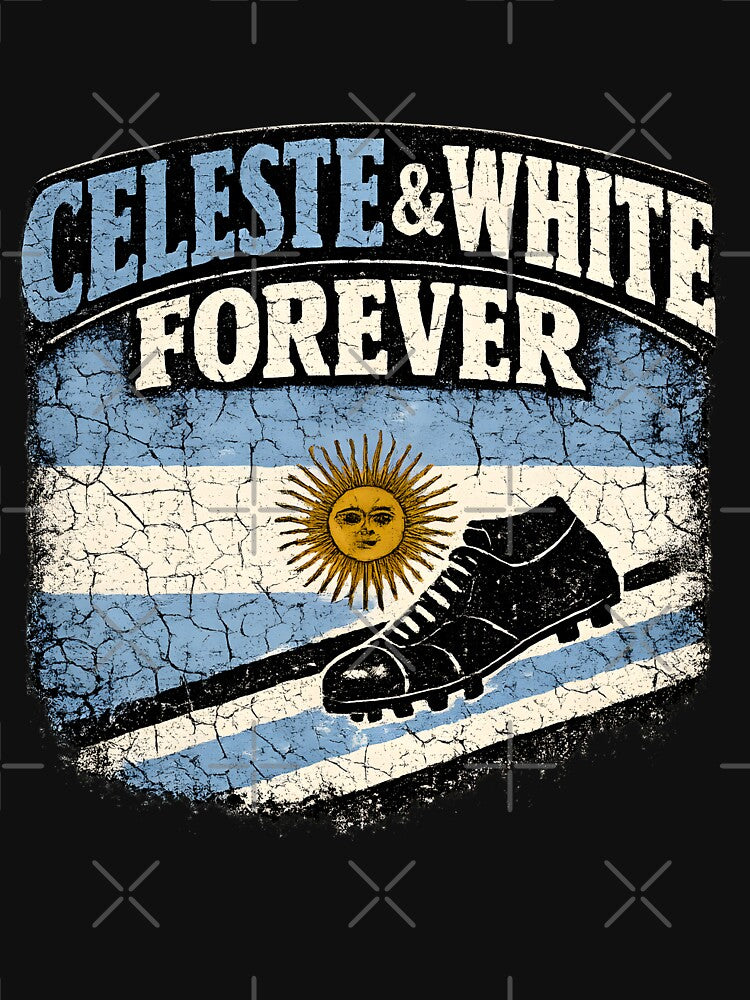 Celeste And White Forever Argentina Football Shirt Vintage by DREAMBURN™
