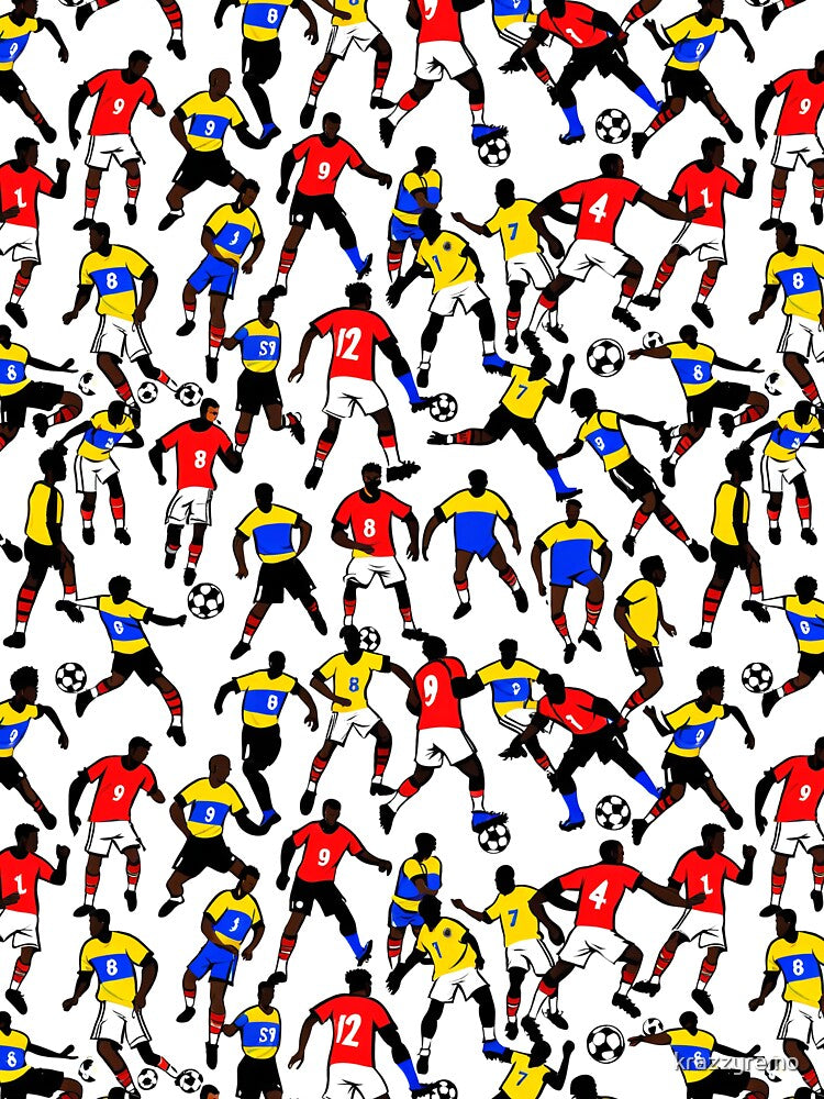 Seamless Cartoon Football Nations Pattern by krazzyremo