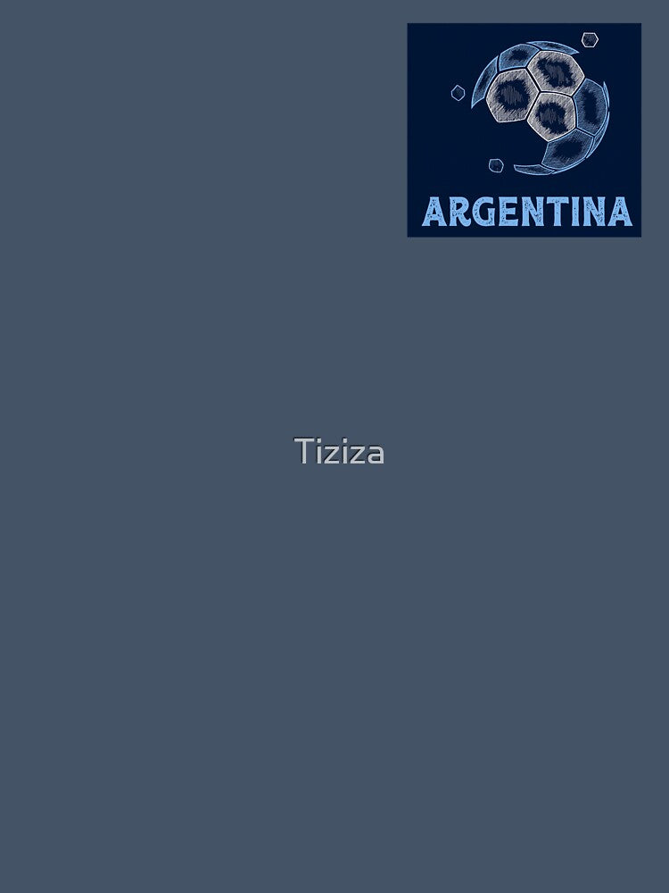 Argentina Vintage Soccer Ball | Minimal Football Line Art T-Shirt by Tiziza