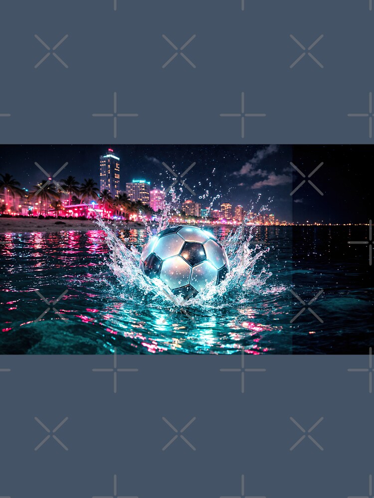Miami  Neon Soccer Host City  vibes by BrickByDream