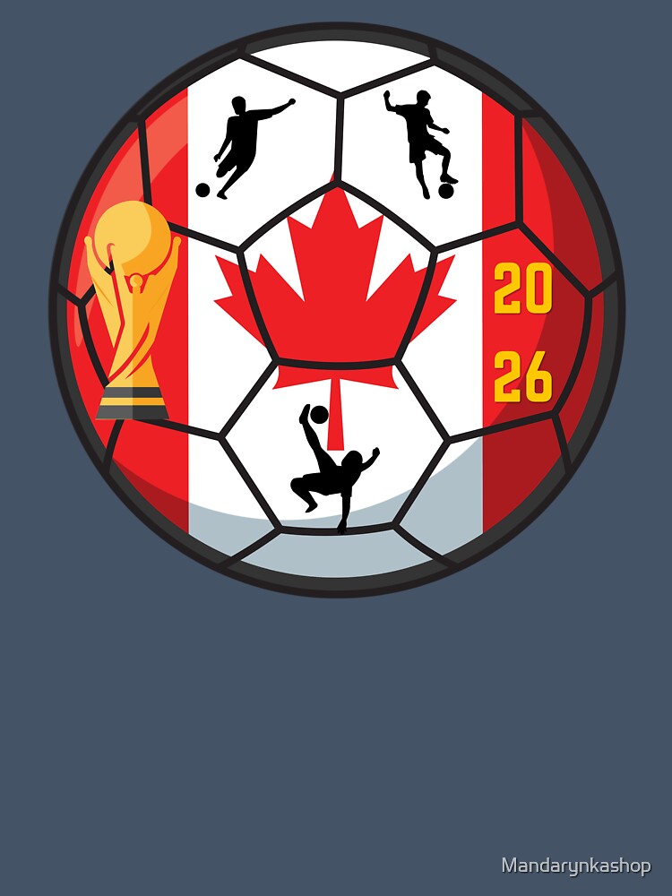 Canada Soccer 2026: World Cup Host Maple Leaf Ball Art by Mandarynkashop