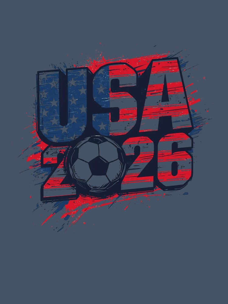 USA 2026 Soccer Football Vintage Retro Flag by PACS0011
