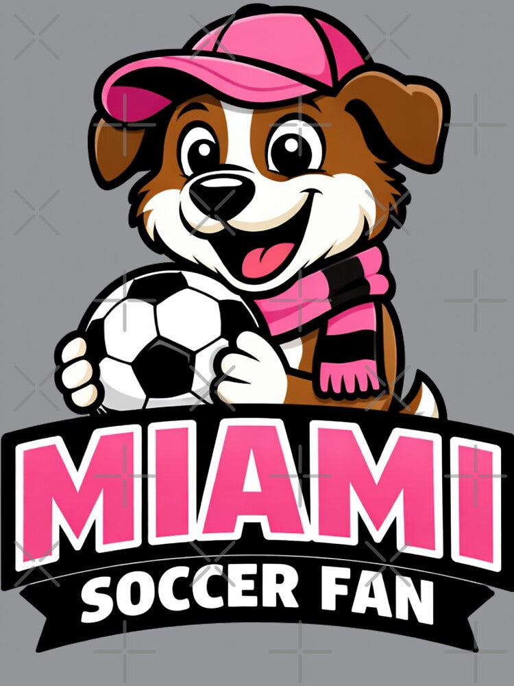 Miami Soccer Fan Dog – Winter Outfit in 90° Weather Game Day Funny Puppy Design by BrickByDream