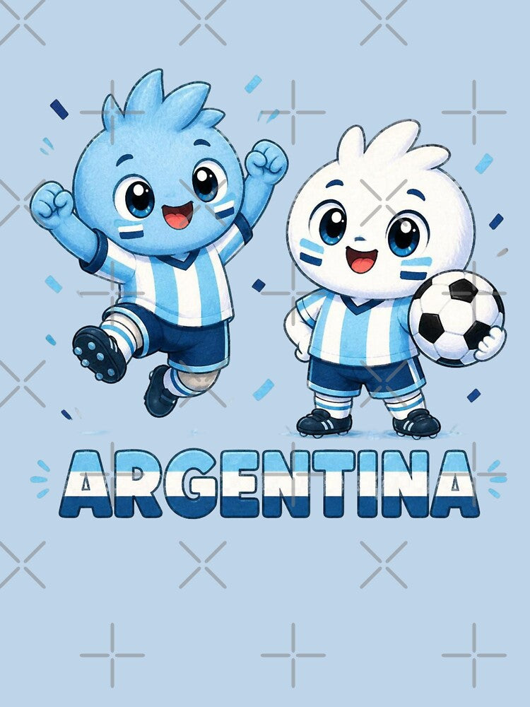 Cute Argentina football mascot by World-of-Magic
