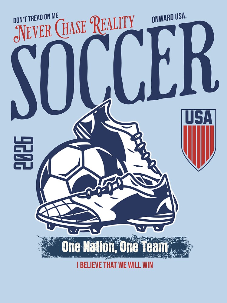 USA Soccer 2026 One Nation One Team Football Fan Design by Abaseen