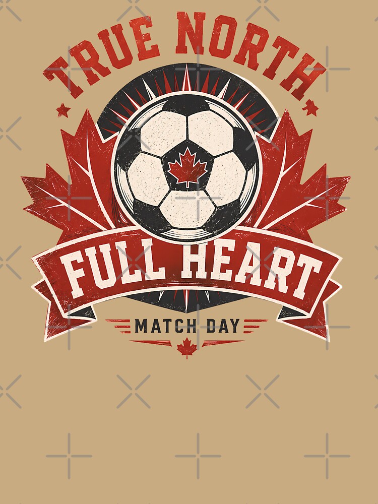 True North Full Heart Canada National Soccer Fan by RoooDesigns