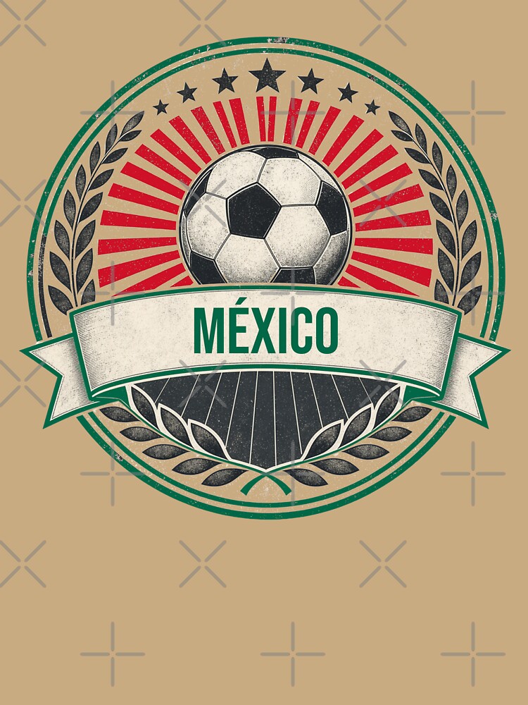 Mexico Vintage Soccer Crest — Retro Mexican Football Badge Fan Emblem by icemanphotos