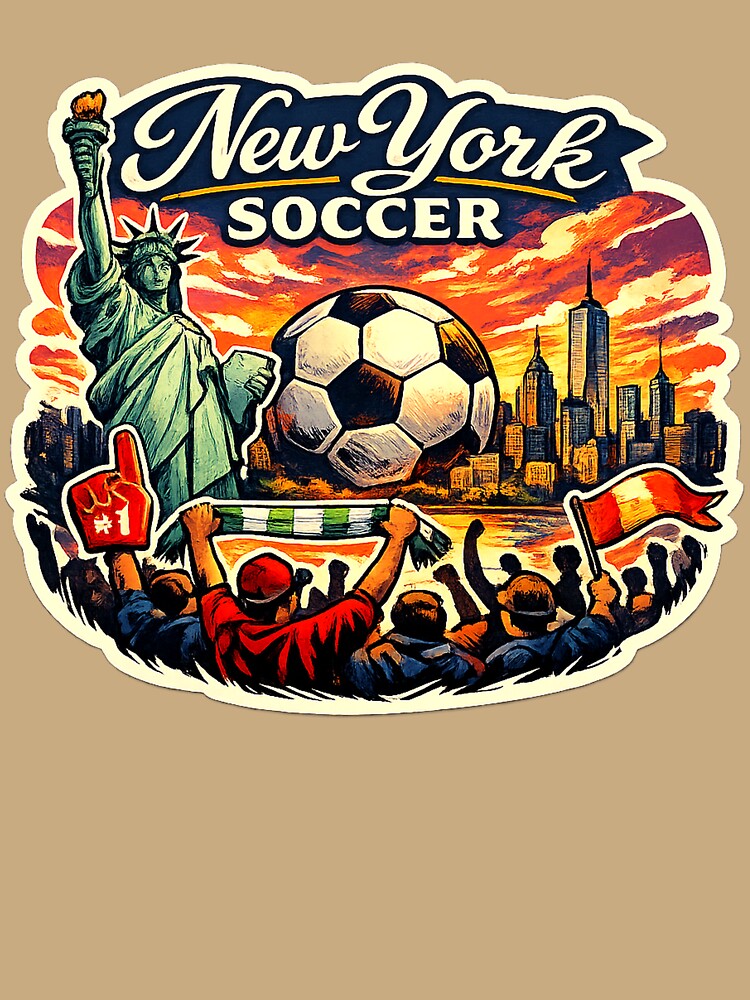 New York Soccer Fan Skyline by Modefissi