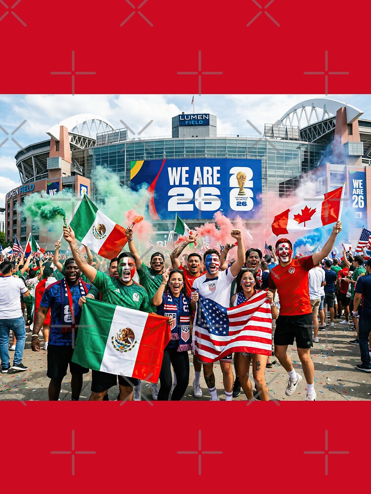 Passionate soccer fans from the USA, Mexico, and Canada World Cup 2026 by BrickByDream