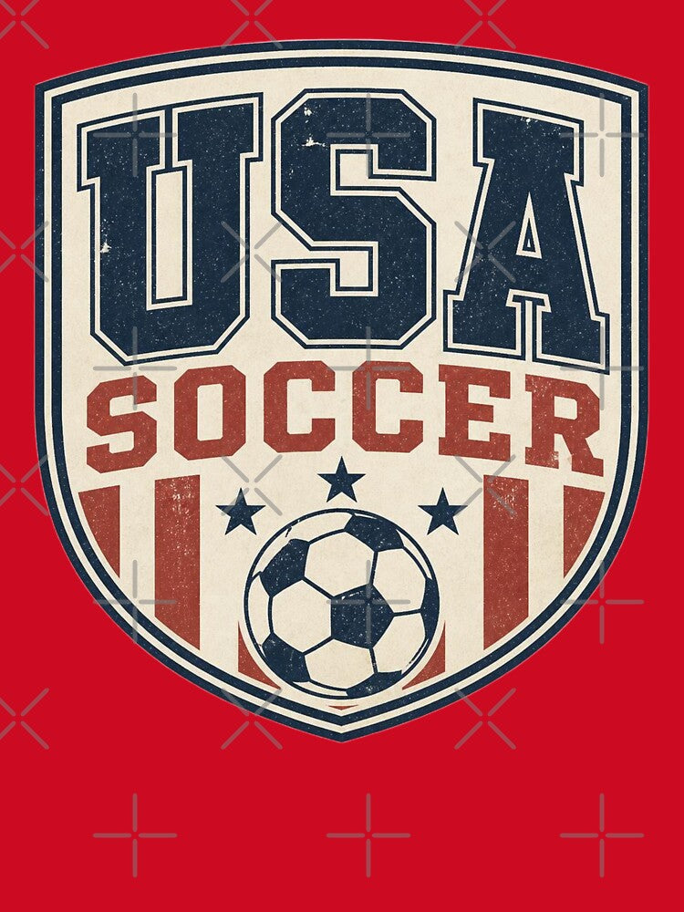 Vintage USA Soccer Athletic Department | Retro Varsity Football Fan by LEOdesignerArt
