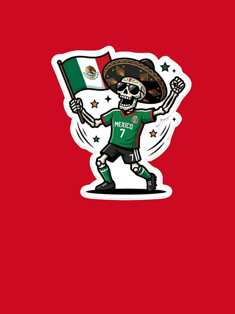 Mexican Skeleton Day of the Dead Soccer Sticker - El Tri 2026 by abdollahmh2021
