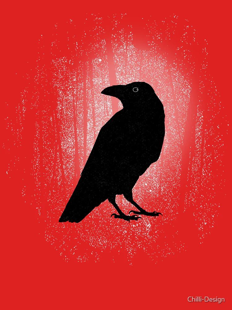Gothic Raven In Moonlight Forest Classic T-Shirt