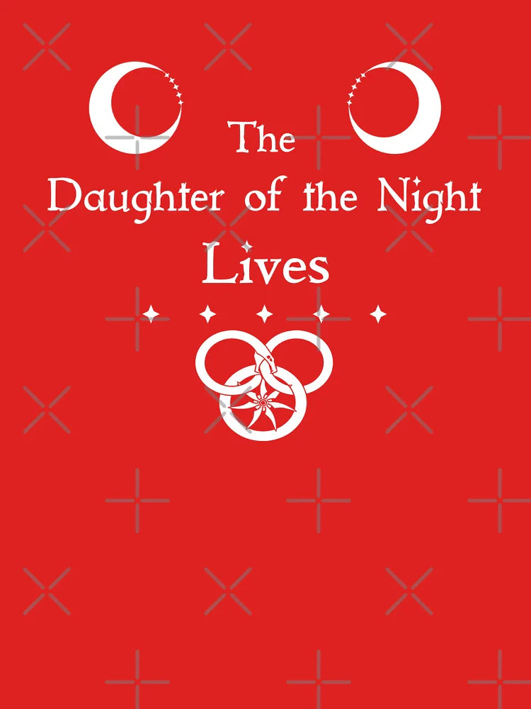 The Daughter of the Night Lives. Wheel of Time fan art (white text) Classic T-Shirt
