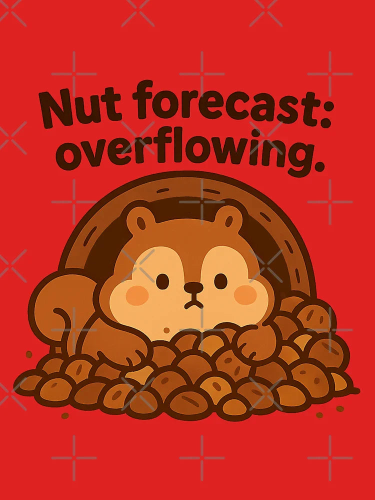 Cute Squirrel Nut Forecast Hoarder Overload Animal Art Classic T-Shirt
