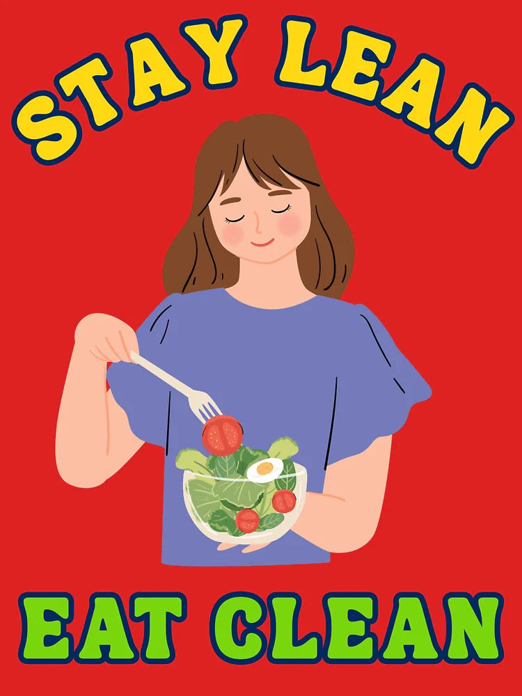 Stay Lean Eat Clean Women’s T-Shirt | Fit Girl Gym Quote Tee Classic T-Shirt