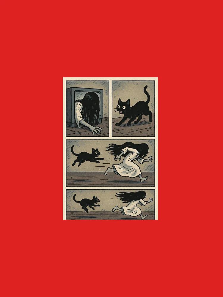 Cat vs. Sadako Classic T-Shirt