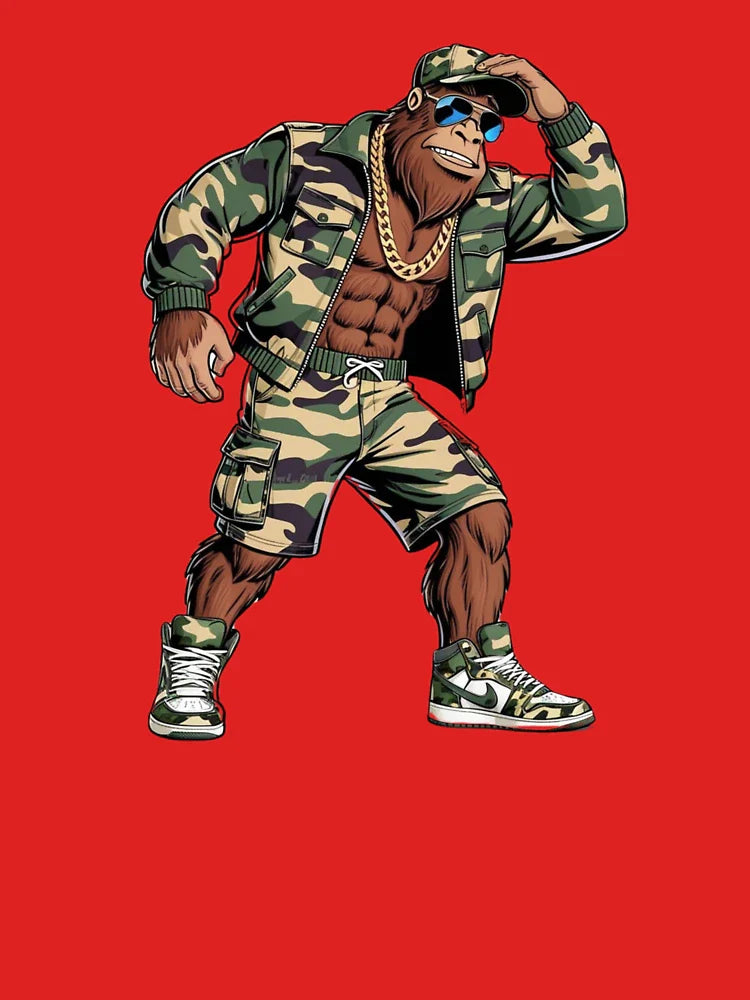 Bigfoot Hip Hop Camouflage Classic T-Shirt