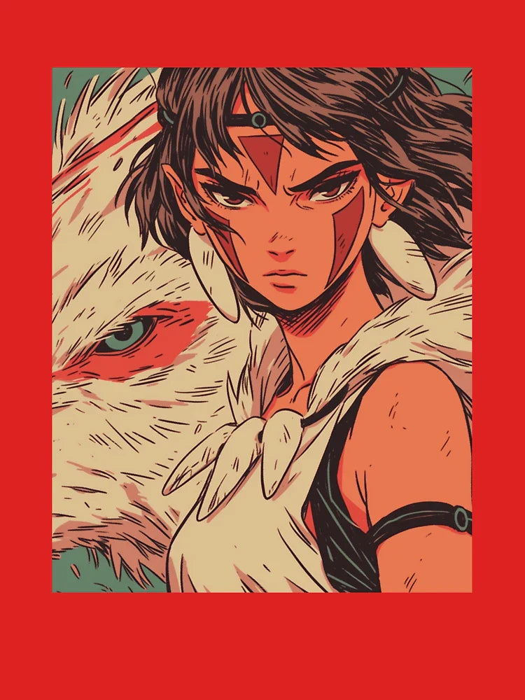 Princess Mononoke Vintage Cartoon Style Classic T-Shirt
