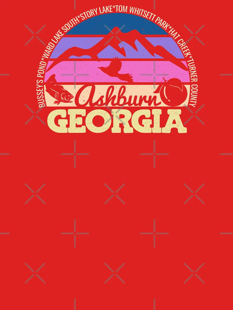 Ashburn Georgia Sunset Retro Vintage Local Pride Logo Classic T-Shirt