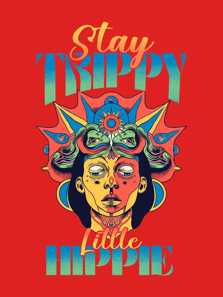 Classic Psychedelic Retro Trippy T Shirt Classic T-Shirt