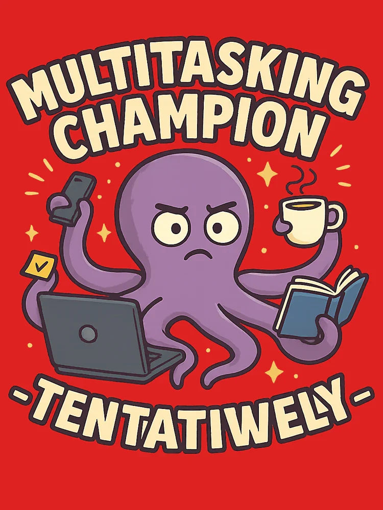 Multitasking Champion – Funny Octopus Productivity  Classic T-Shirt