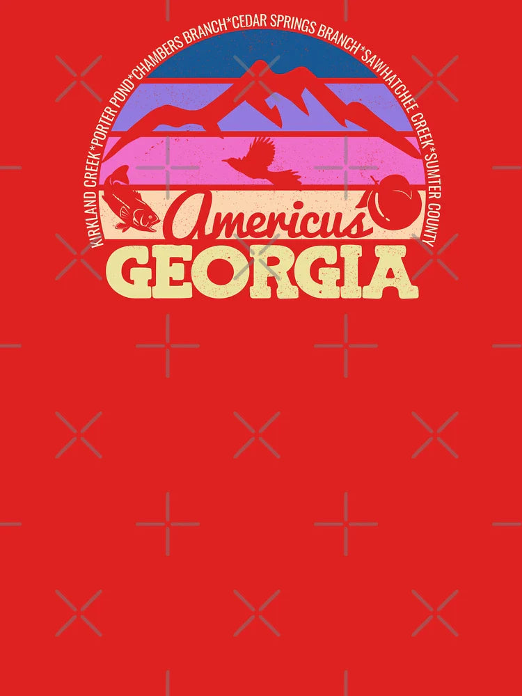 Americus Georgia Sunset Retro Vintage Local Pride Logo Classic T-Shirt