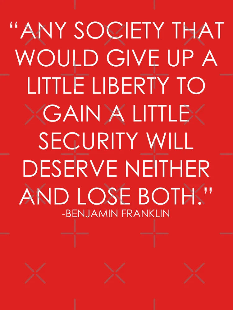 Freedom and security Benjamin Franklin quote Classic T-Shirt