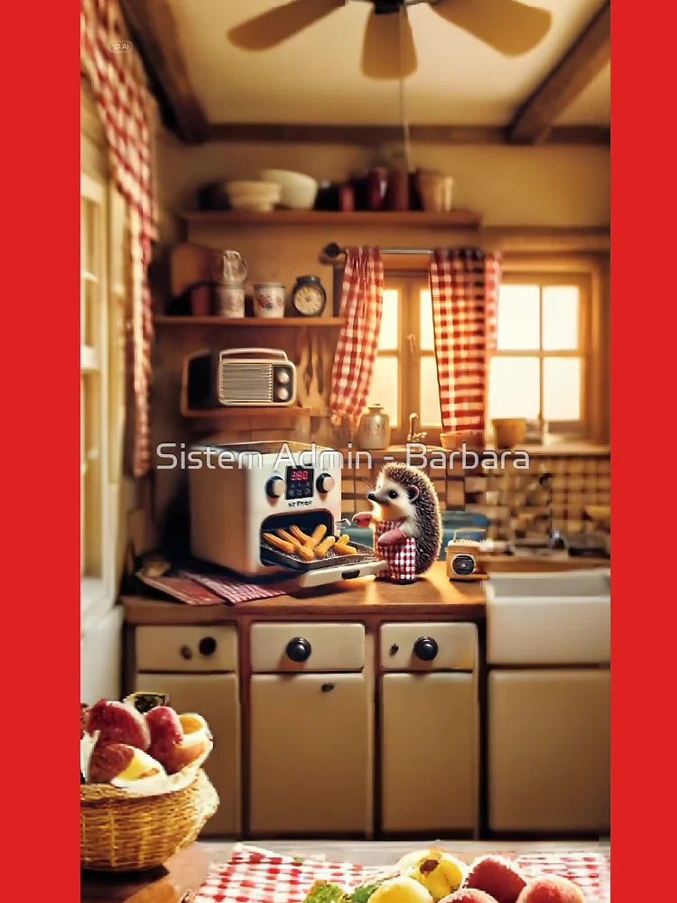 A cute little hedgehog prepares churros in the air fryer Classic T-Shirt