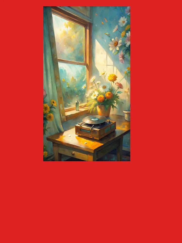 Music player and flowers Classic T-Shirt