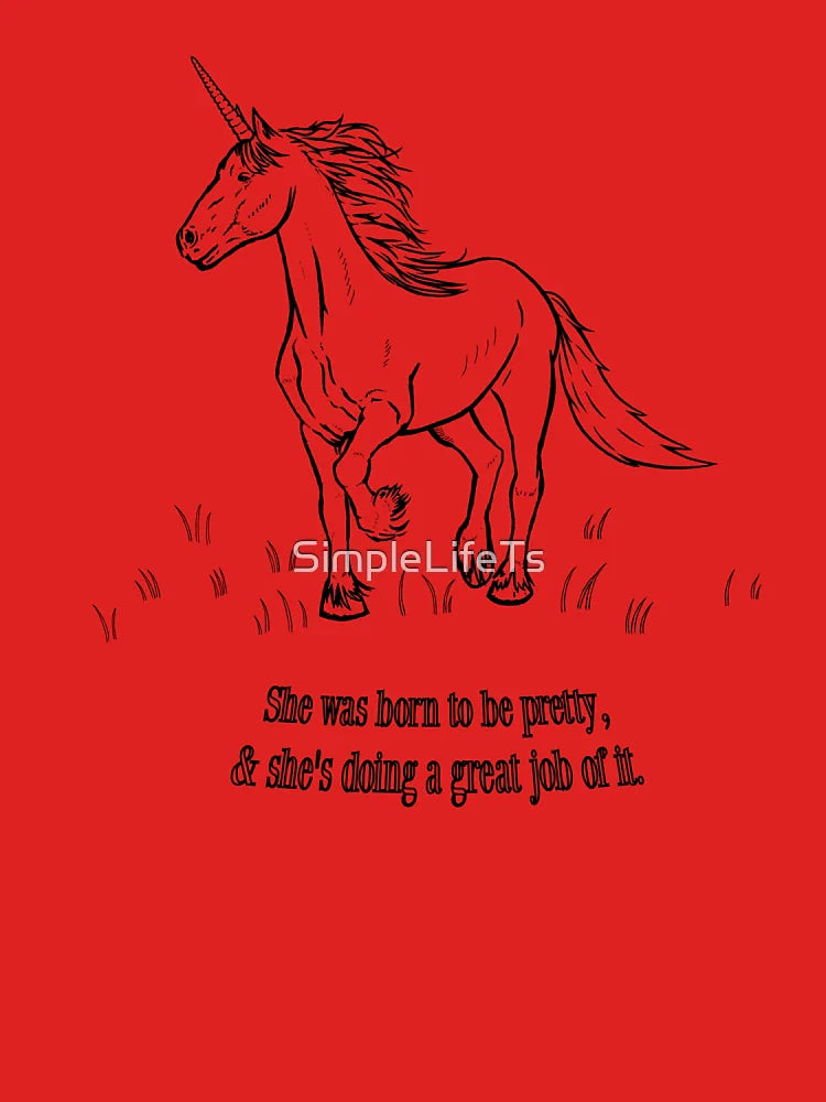 She was born to be pretty! Beautifully hand drawn unicorn artwork on a t-shirt! Classic T-Shirt