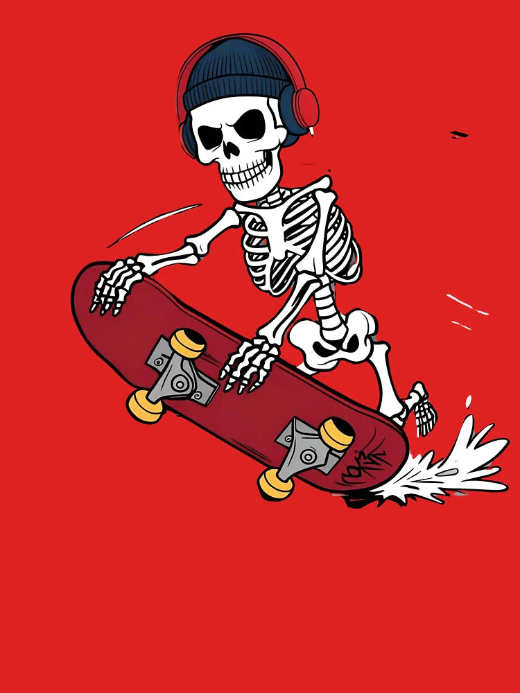 Skater Skeleton with Urban Vibes Classic T-Shirt