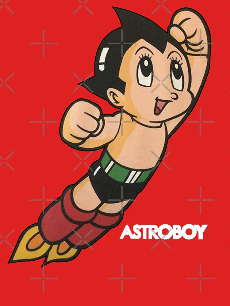 Vintage Astroboy Anime Robot Show Astro Boy Space Art Childhood Cartoon Manga Classic T-Shirt