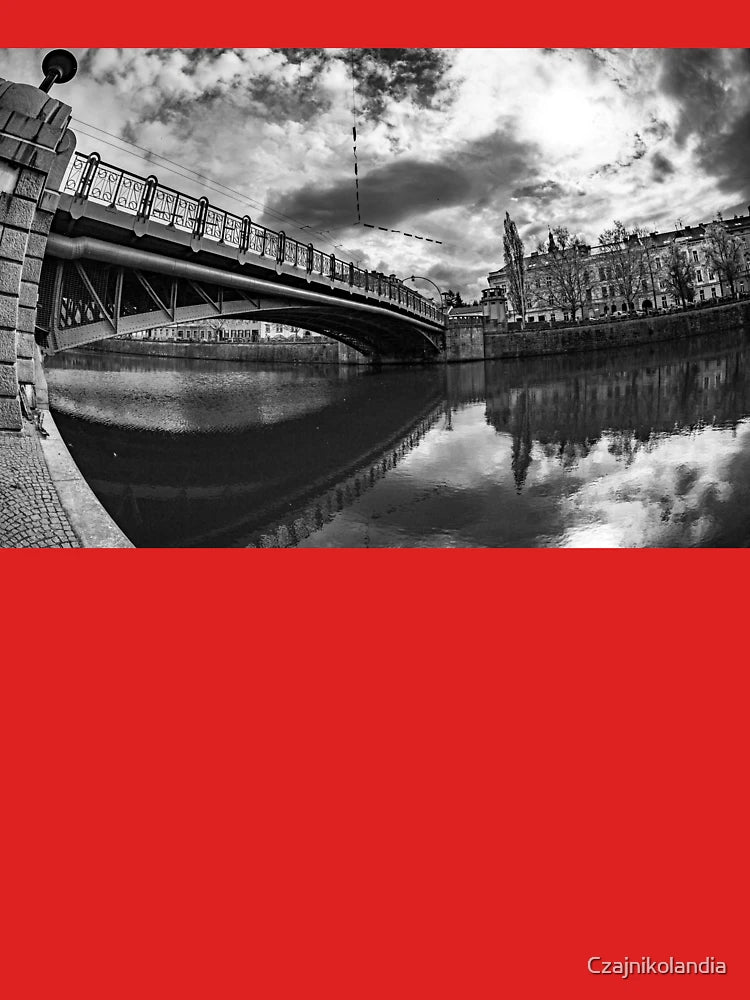 Black and White Bridge Over Water Classic T-Shirt