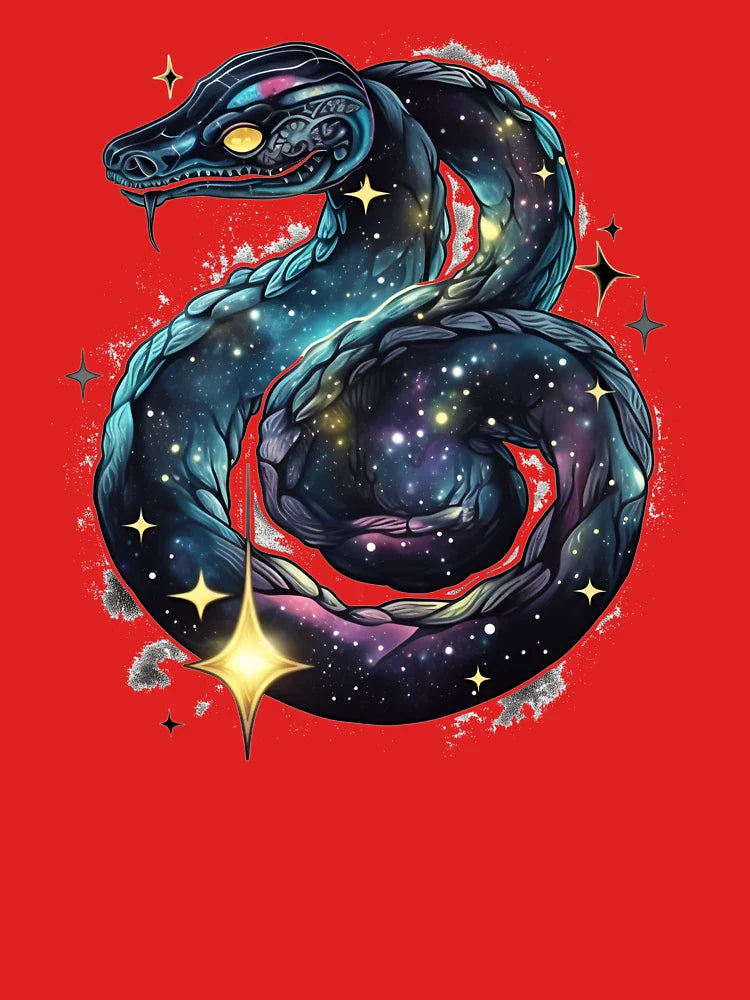 Cosmic Galaxy Black Snake Classic T-Shirt