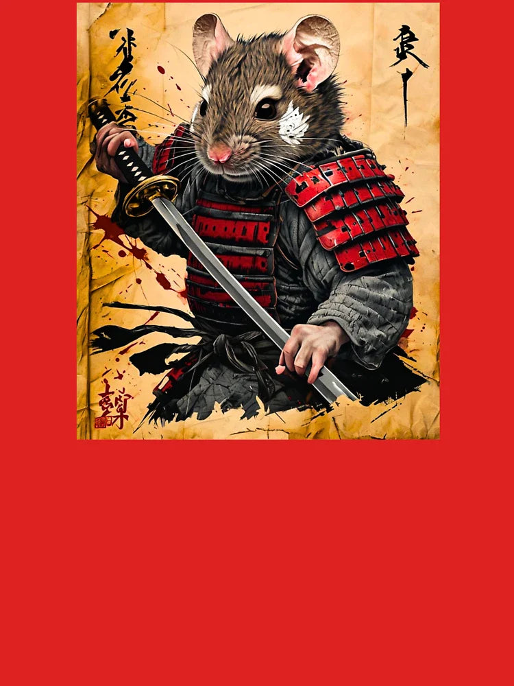 Brave Mouse Samurai Warrior - Japanese Ink Style Classic T-Shirt