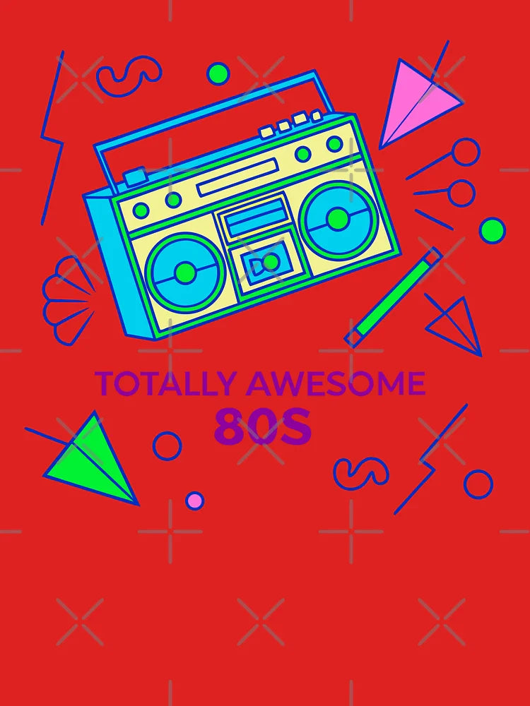 Retro 80s Totally Awesome Boombox Cassette Mixtape Classic T-Shirt