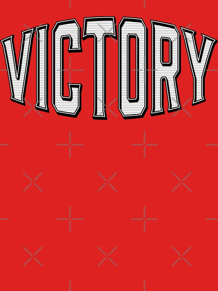 VICTORY – Black and white winner lettering with line style Classic T-Shirt