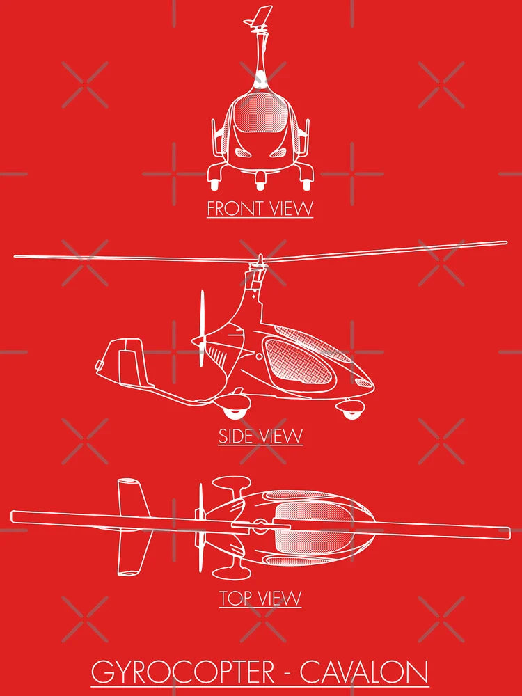 Gyrocopter Blueprint - Cavalon Classic T-Shirt