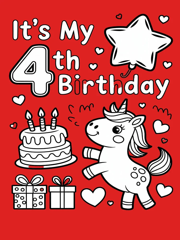 4th Birthday Girl Fabulous Unicorn Birthday Classic T-Shirt