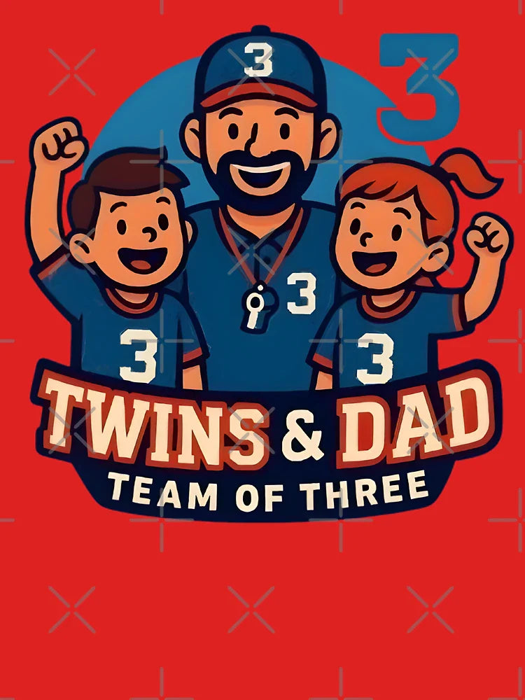 Twins & Dad team of three Classic T-Shirt
