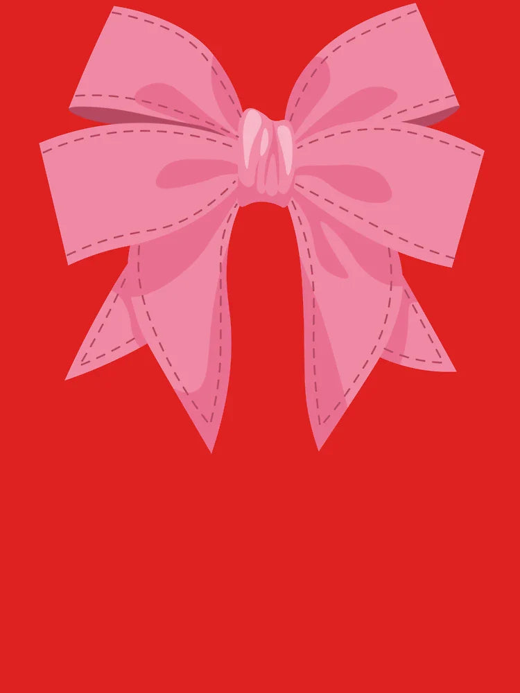 Coquette Pink Ribbon Bow Dainty aesthetic Classic T-Shirt