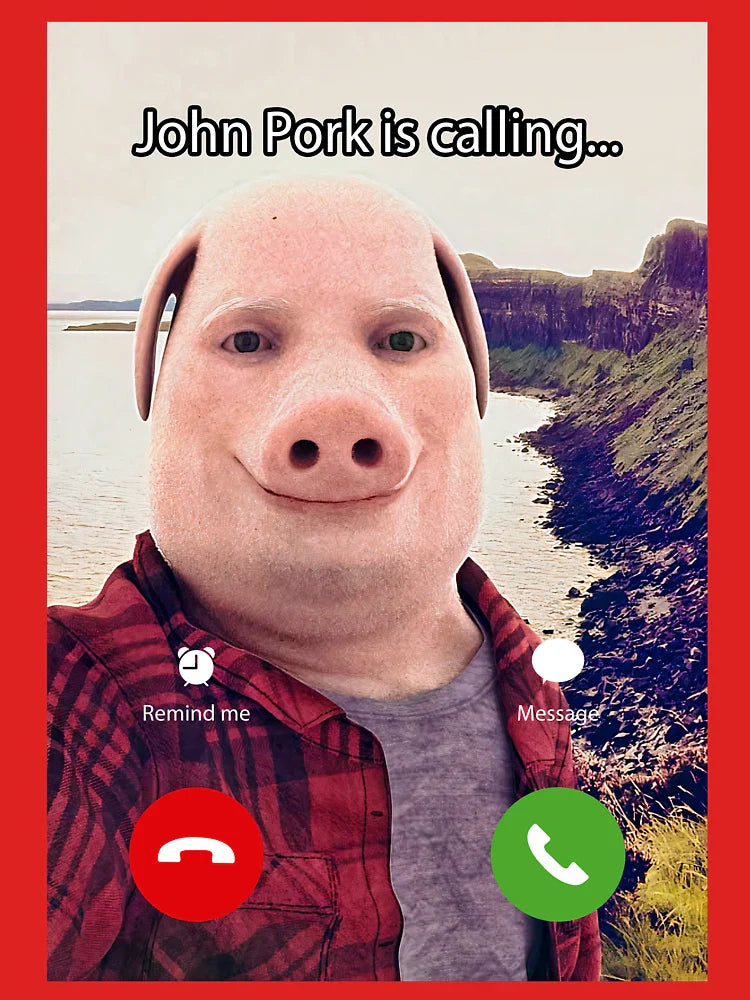 John Pork Is Calling Funny Answer Call Phone Classic T-Shirt