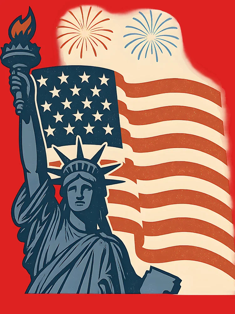 Liberty & Fireworks Classic T-Shirt